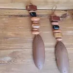 Wood, Horn & Clay Wall Hanging