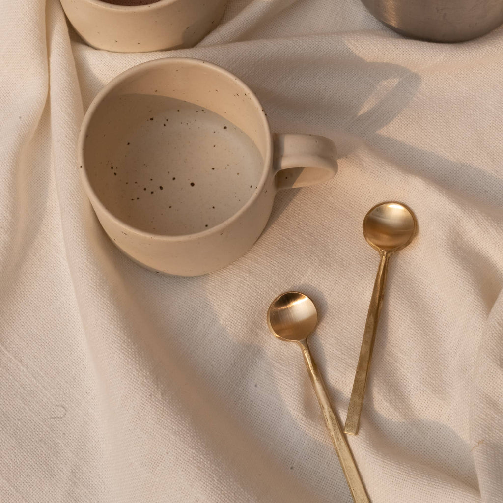 Wabi Brass Coffee Spoon, Set of 2