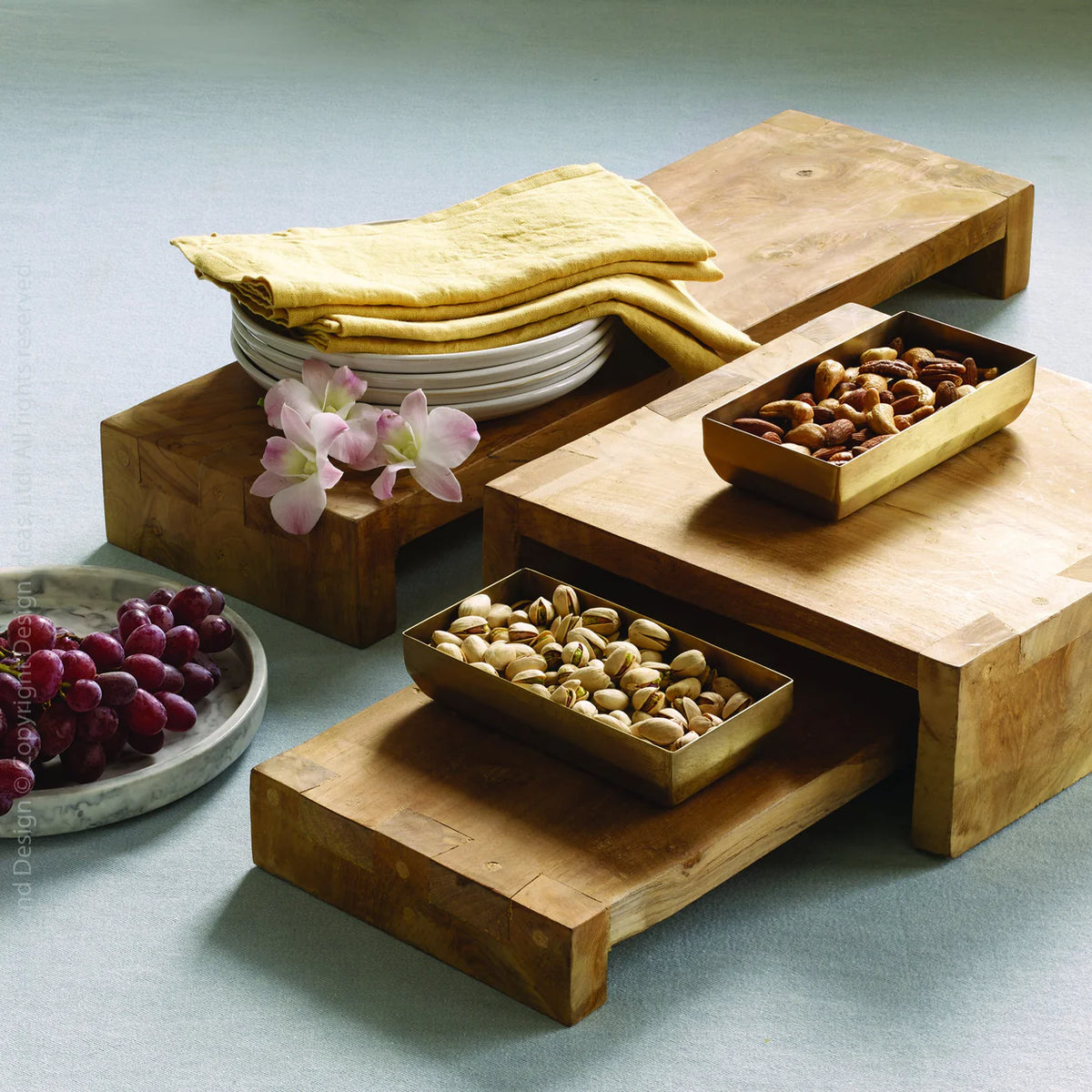 Catanga Teak Riser Large | Adobe by Jess Vargas