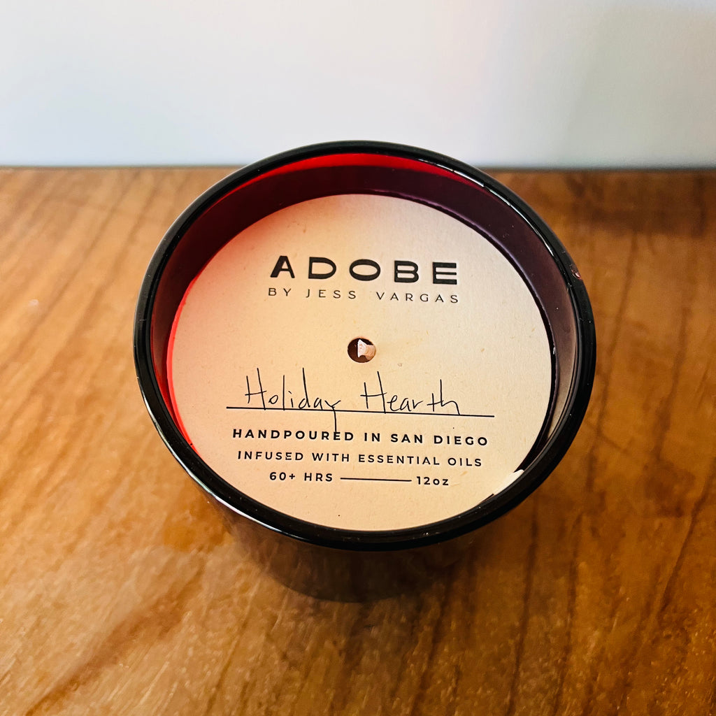 Holiday Hearth Adobe Candle