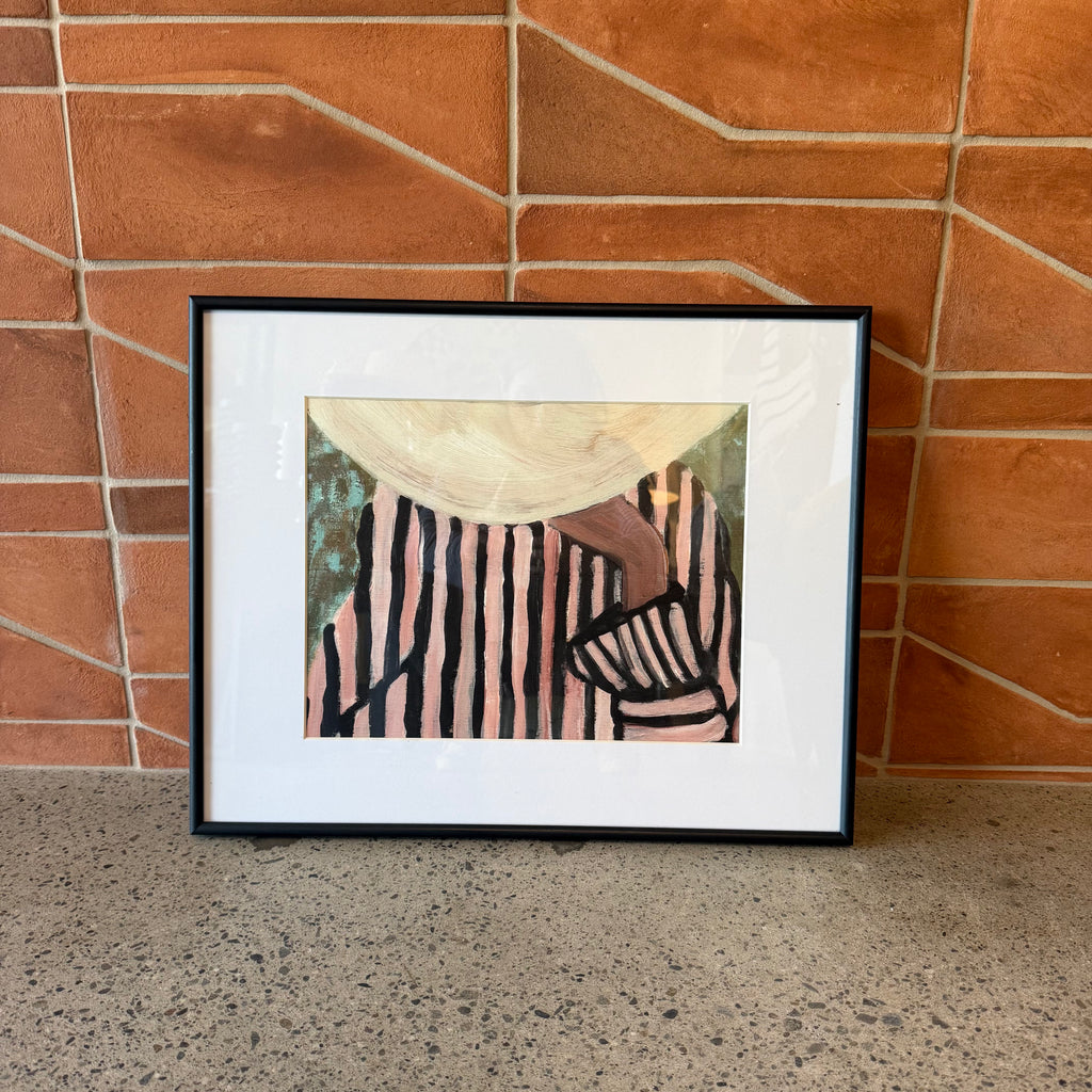 Framed Straw Hat Print