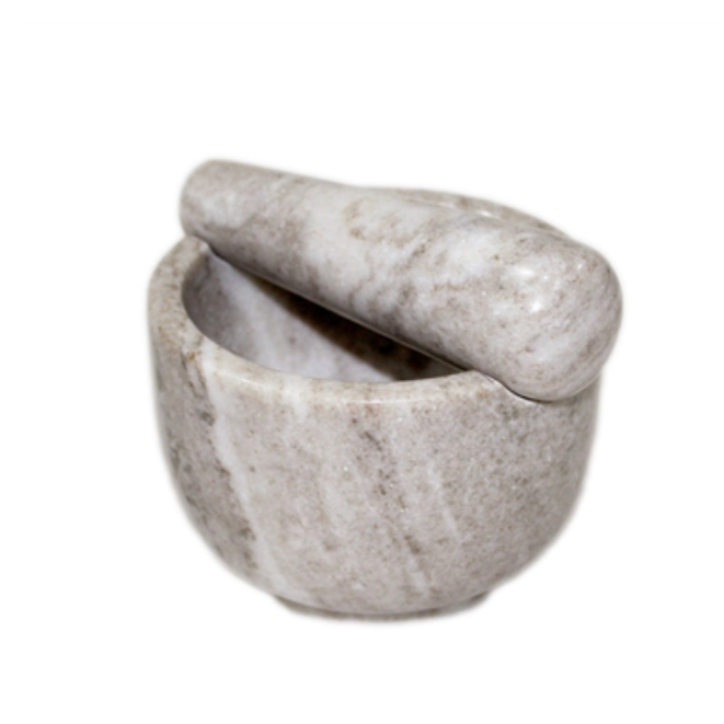 Beige Marble Mortar & Pestle