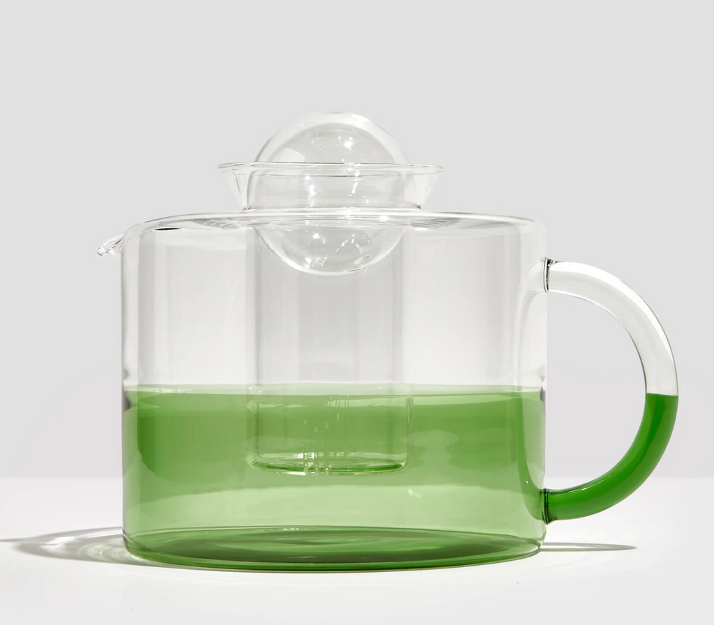 Two Tone Teapot: Clear + Green
