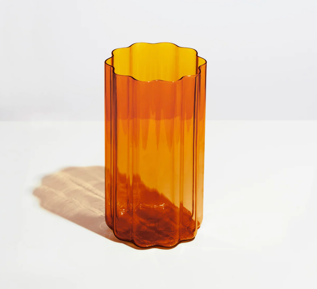 Wave Vase: Amber