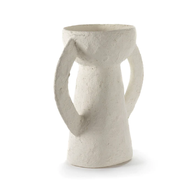White Vase Earth Handle