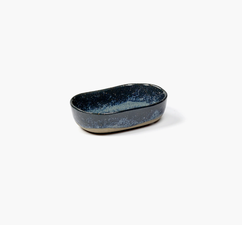 Stoneware Plate No.8 Blue Grey