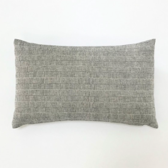 Modern Textured Pillow in Gray