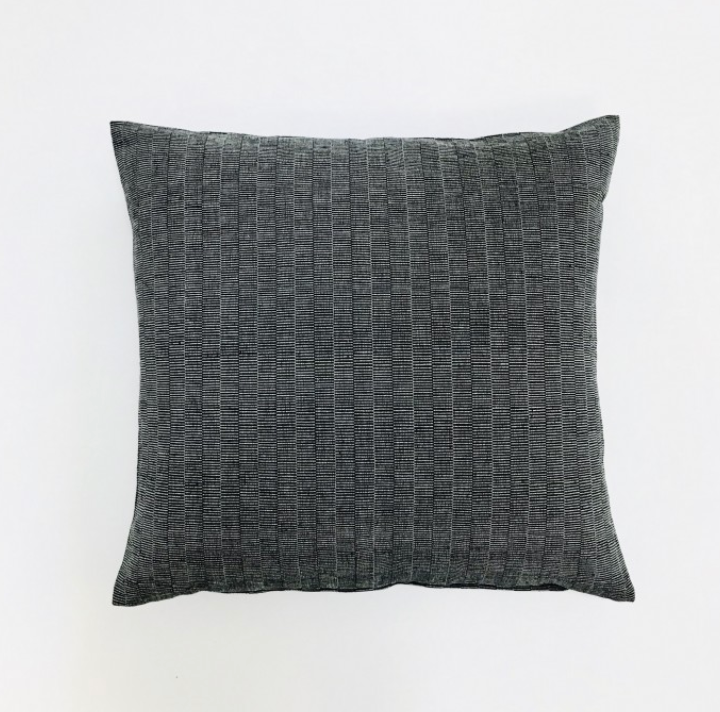 Modern Textured Pillow in Charcoal