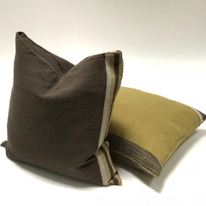Modern Stripe Pillow in Gray