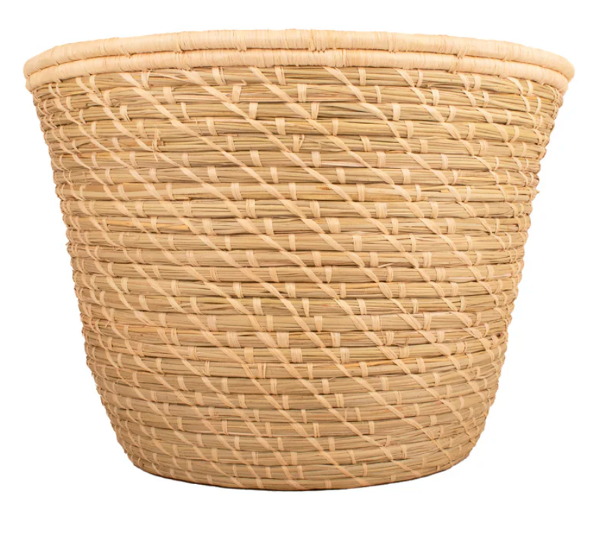 Neutral Storage Basket Spiral Stitch 20