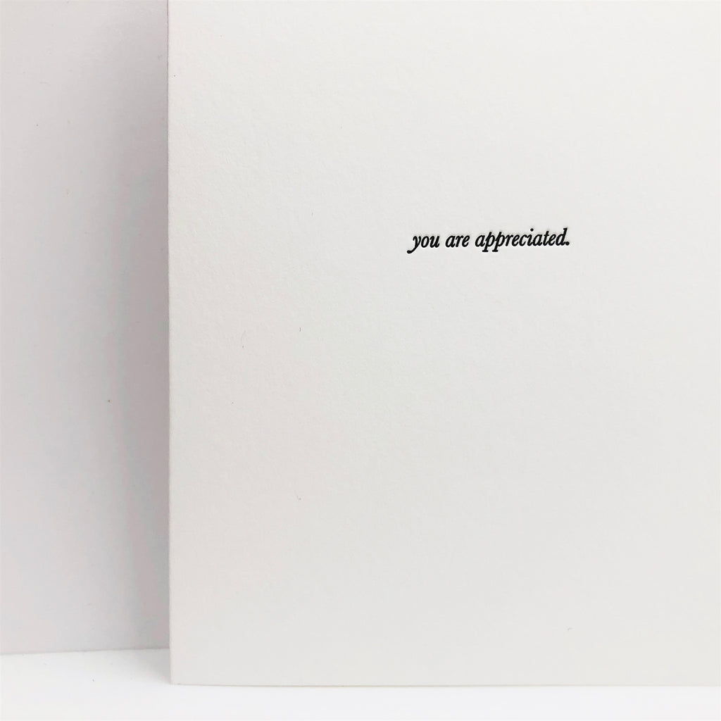 You Are Appreciated Greeting Card