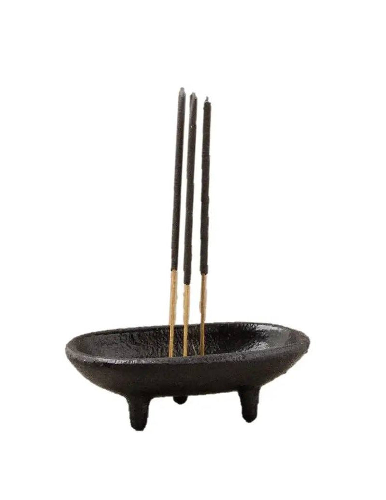 Cast Iron Canoe Smudge Pot & Incense Burner